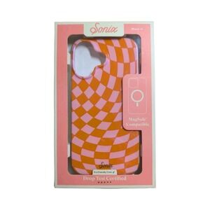 M4-U Sonix Case for iPhone 16 - with MagSafe - Checkmate Pink/Orange